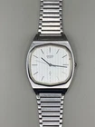 Vintage Seiko Quartz 7830-5060 TV Case Textured Dial Stainless Steel Japan 1980s