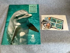 1990 USPS Mint Set of Commemorative Stamps Book & Stamps