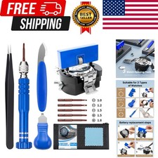 Watch Battery Replacement Tool Kit Professional Watch Repair Toolkit and Back...