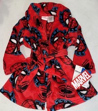 Spider-Man Toddler Boys Fleece Bathrobe Robe Pajamas, Size 2T NWT New