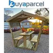 Zest Stirling Arbour Wooden Garden Seat Bench Dining Table Shelter Trellis