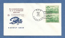 U.S.S CONECUH SUPPLY SHIP RE-COMMISSIONING MAY 18,1953  NAVAL COVER