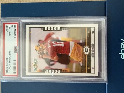 graded football cards ebay 2005 Score Aaron Rodgers Rookie #352 PSA NM-MT 7 Graded Football Card