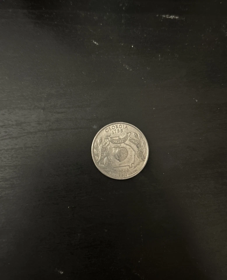 1999 Quarter Dollar Georgia 1788 Very Good Condition Extremely Rare - Image 3 of 4