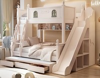 Etagenbett Holz Weiß – Hochbett Kinderbett Mit Rutsche Und Stauraum