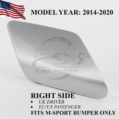 BMW F32 F33 F36 M Sport 14-20 Passenger Side Headlight Washer Cap Silver A83