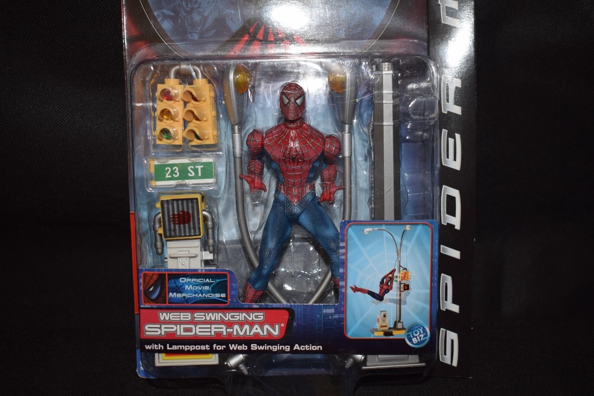 ToyBiz Spider-Man Movie Web Swinging Action Spider-Man Figure #60 