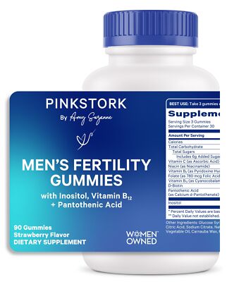 Blue Stork Fertility Gummies for Men 90ct   Male Prenatal & Reproductive Support