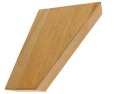 4x Möbelfüße Holz, Sofabeine, abgeschrägt, 10-32 cm, 3 cm dick, roh/lackiert