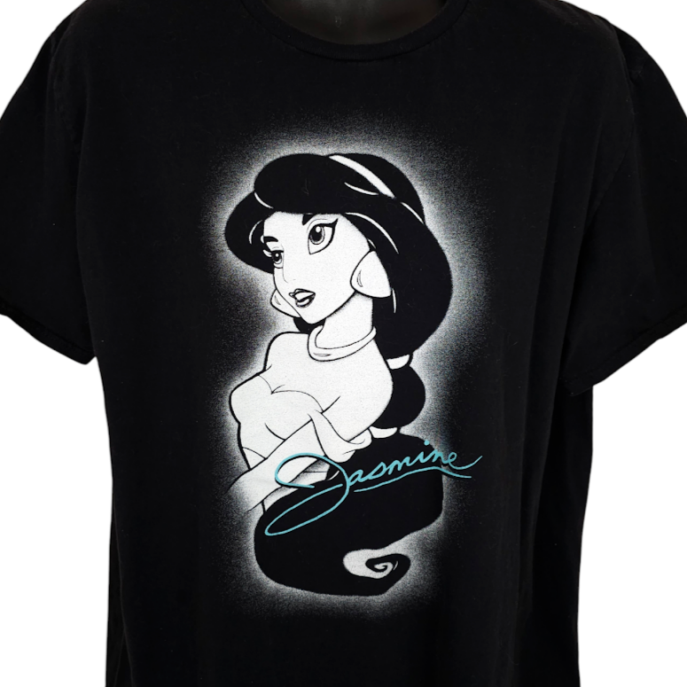 Jasmine Aladdin T Shirt Mens Size XL Black Disney Movie Character
