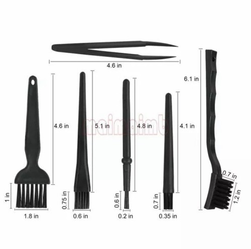 6 pièces kit brosse de nettoyage clavier nettoyant brosse d'ordinateur antistatique pour ordinateur portable - Photo 4/12