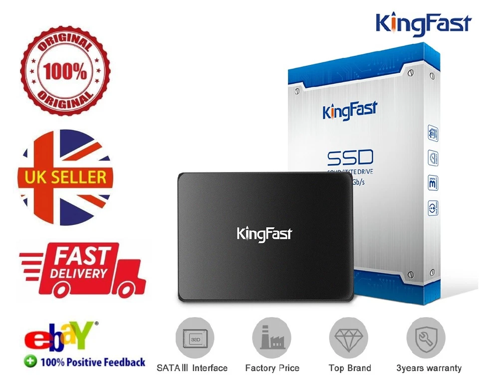 SSD 128GB 256GB 512GB Kingfast F10 Solid State Hard Drive 2.5 SATA 3.0  - Image 2 of 4