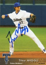 2016 Tulsa Drillers DREW MAGGI Signed Card autograph AUTO DODGERS PIRATES