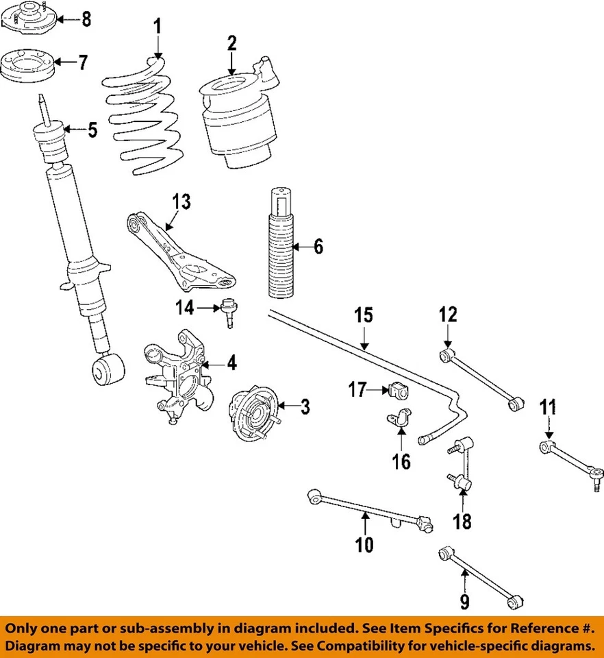 Used Rear Lower Lower Control Arm Rear fits: 2013 Ford Expedition middle toe lin - Imagem 3 de 4