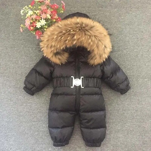Invierno Bebé Niño Mamelucos Grueso Niño Pequeño Traje de Nieve Piel Con Capucha Mono Niños Conjunto - Imagen 36 de 38