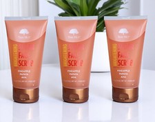 3 x Tree Hut Pineapple  Papaya Brightening Face Scrub, Exfoliating