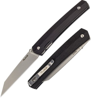 RUIKE P865 Folding Knife 3.5'' Satin Finish14C28N Sandvik Steel Blade G10 Handle