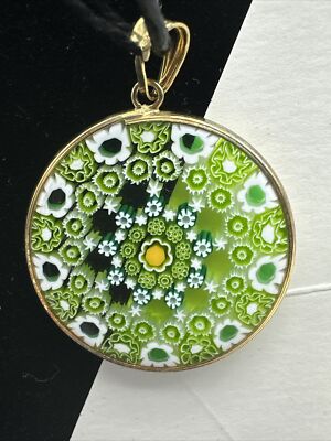 Ercole Moretti Murano Millefiori Glass Pendant 32mm Italy MP2