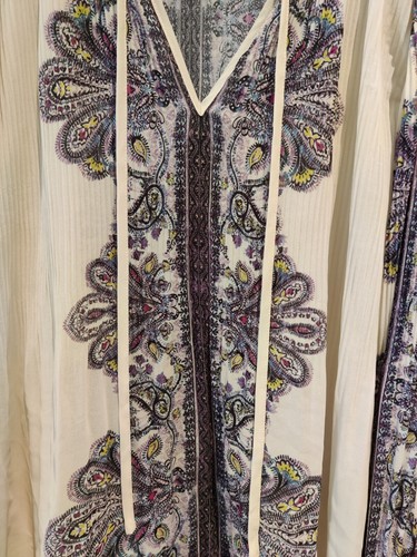 Monsoon Yasmin Pleated Chiffon Blouse Ivory Small RRP £60 - Picture 3 of 4