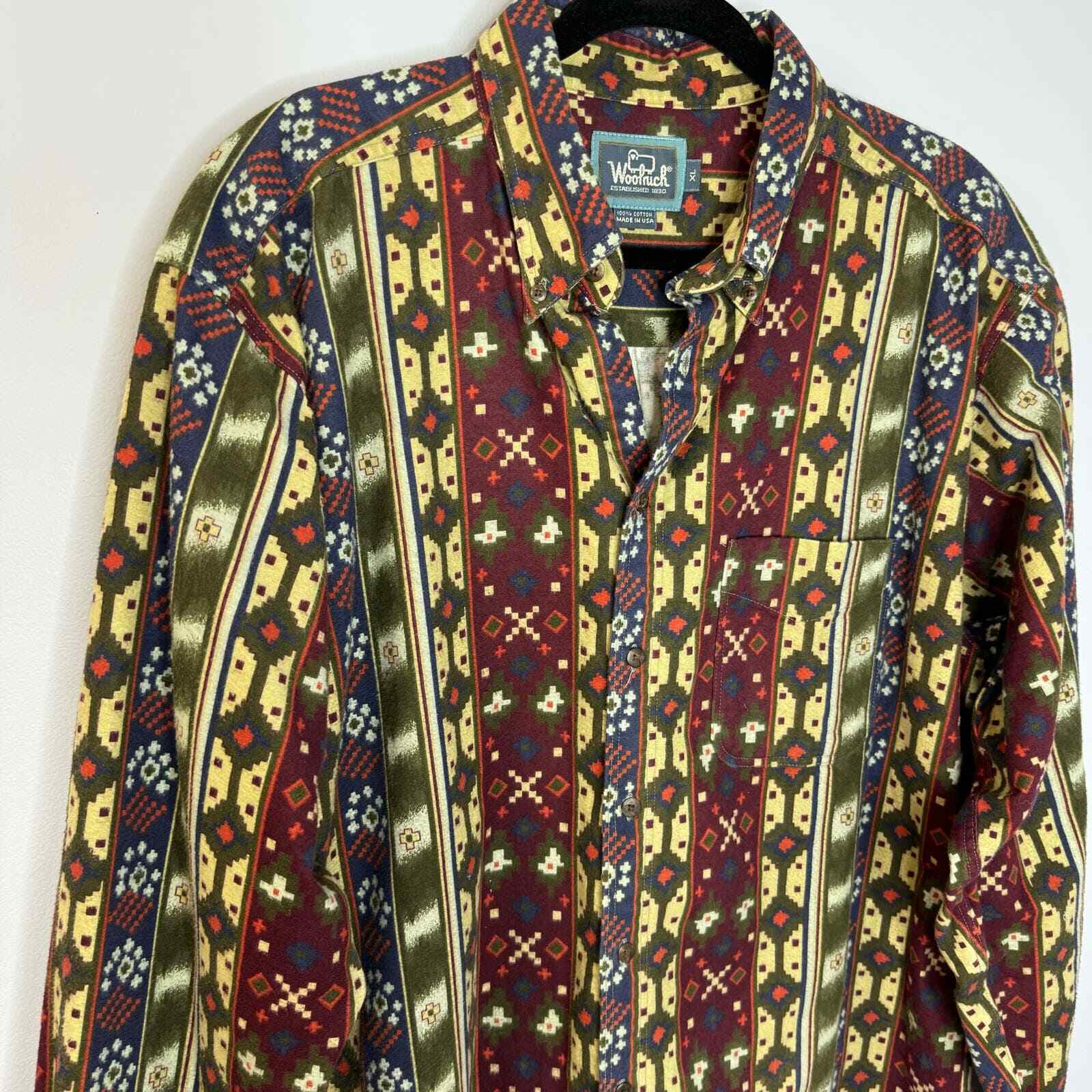 Vintage Woolrich Psychedelic Pattern Button Down … - image 2