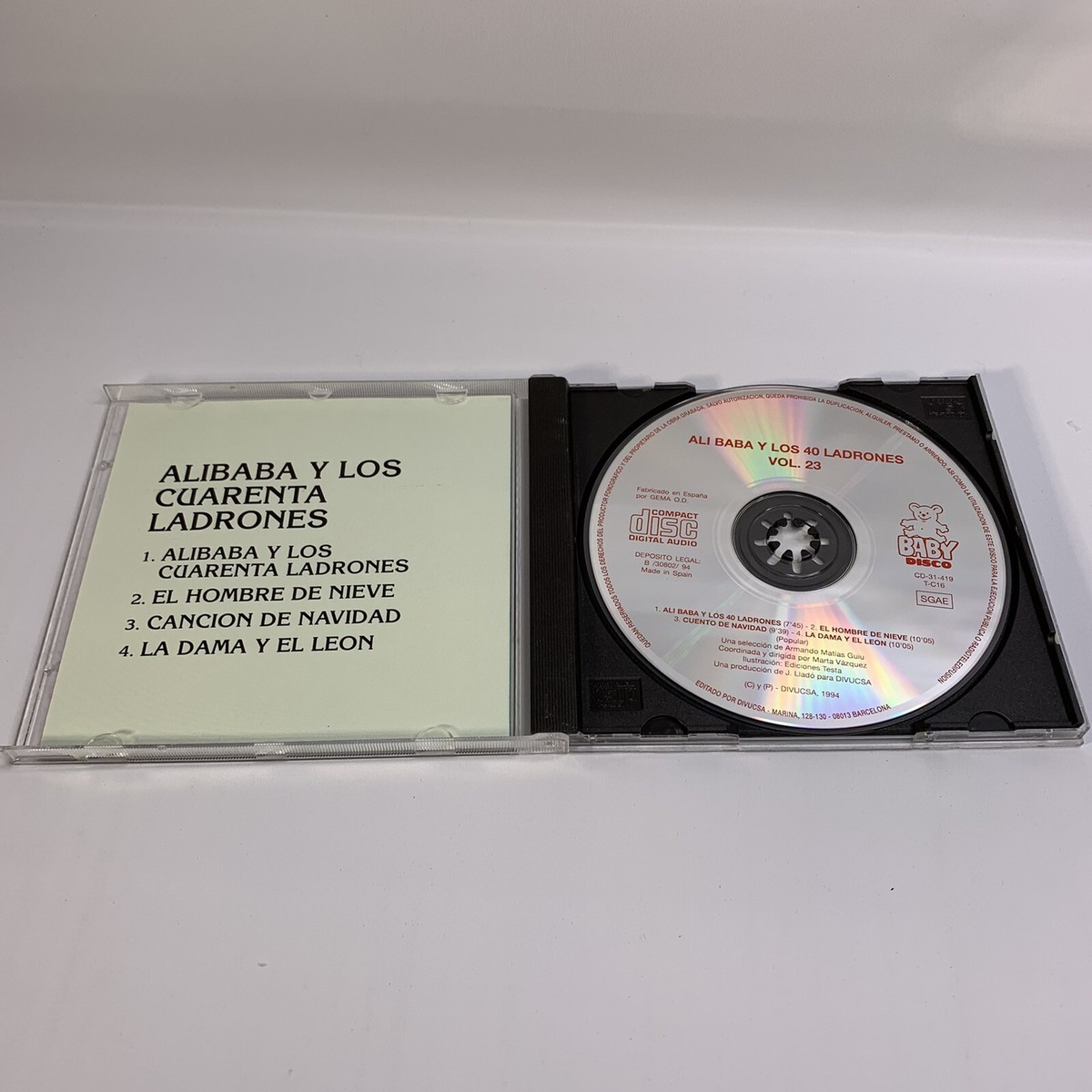 Alibaba y los 40 Ladrones CD Cuentos Infantiles La Dama y el Leon Espanol  Rare