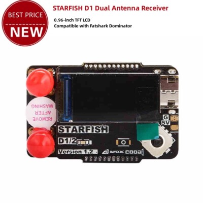 STARFISH D1 Dual Antenna Receiver 5.8GHz A/V Receiver Compatible w/ Fatshark tp1
