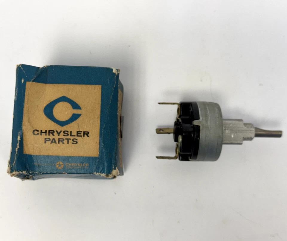 Interruptor de control de limpiaparabrisas de una sola velocidad Plymouth 1957-1958 1752233 Nuevo de Lote Antiguo Foto 3 de 4