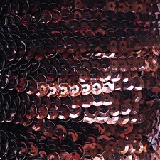 Bronze Metallic 5mm cup Sequin Trim Flat Stitched Strung by the yard 15'