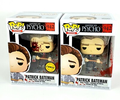 Funko POP CHASE Patrick Bateman American Psycho SET Bloody Box Christian Bale | eBay