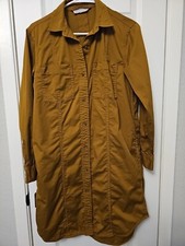 Everlane Modern Utility Button Down Brass Shirtdress Size 4 