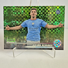 Topps Stadium Club Chrome RC/Rookie Julián Álvarez /175 grün X-Fractor Man City