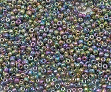 Vintage Seed Beads TOHO Japan Sterling Plate AB Iris Over Glass 20gm 11/0 C5-2
