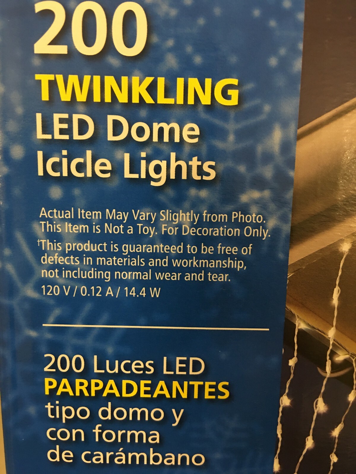 Home Accents 200 Twinkling LED Dome Icicle Light Holiday Christmas