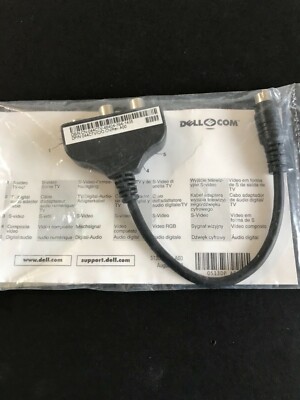 Dell S-Video TV-Out RCA Digital Audio/Compsite Video Connector Cable New in Pack