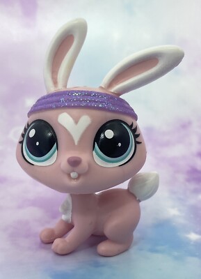 Littlest Pet Shop # 203 Ritzy Speedster Pink White G5 Rabbit Heart