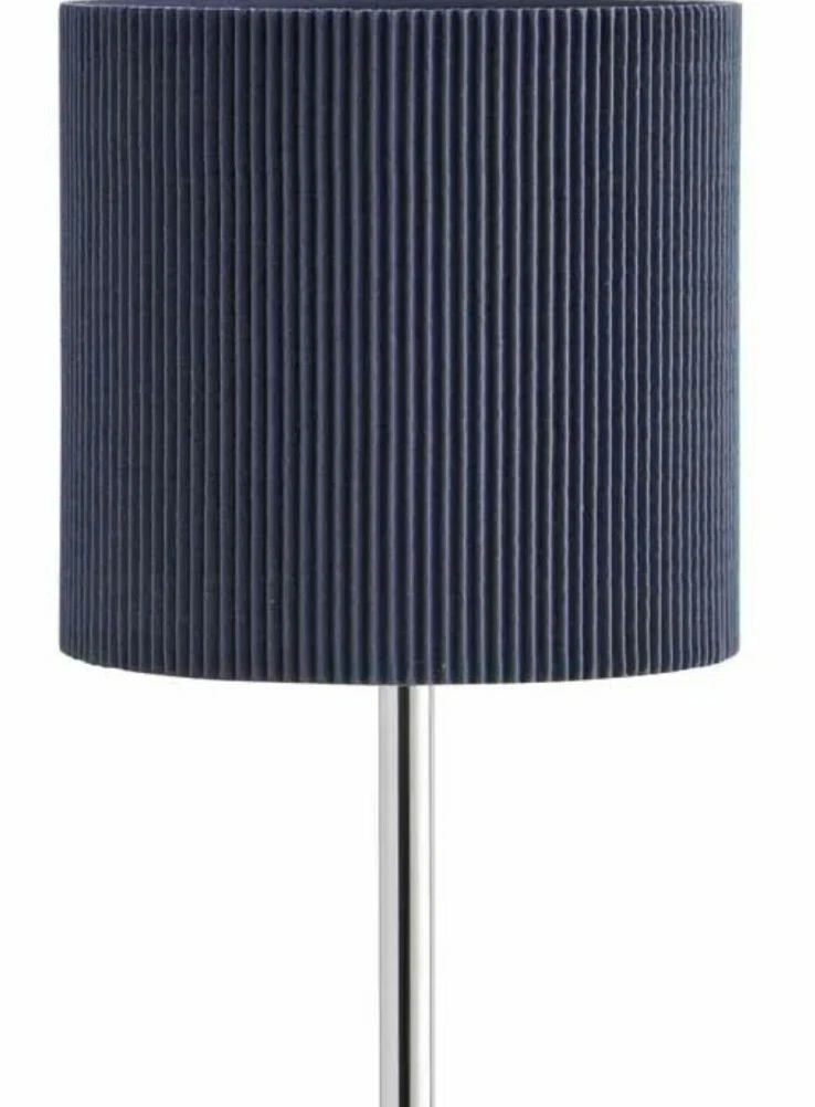 NEW NAVY BLUE Home Decor 32cm Long Mico Pleat Metal Table Lamp BEDSIDE SHADE