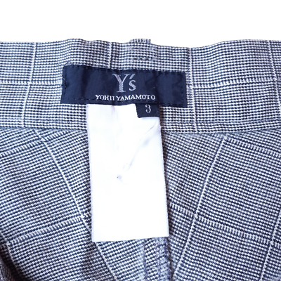 パンツ Yohji Yamamoto Wool Check Pants CHECKED SHAGGY WOOL SIDE CUT-OFF PANTS – THE SHOP YOHJI YAMAMOTO
