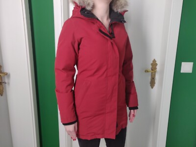 Canada Goose Arctic Mantel Jacke Parka Victoria Rot red Pelz XS 34 36 + Rechnung