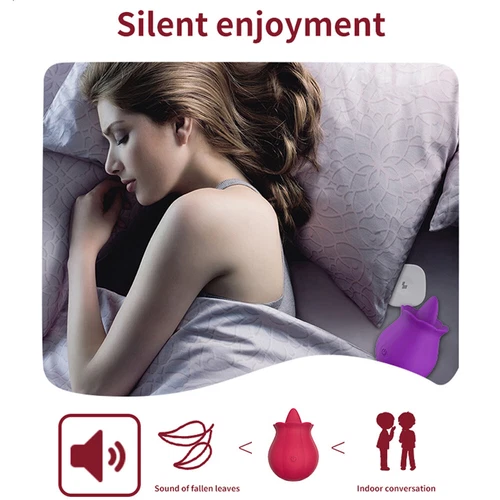 Silikon-Vibrator-Lecken-Sauger-Frauen-Massagegerät-10 Vibrationen USB Wiederaufladbar - Bild 6 von 21