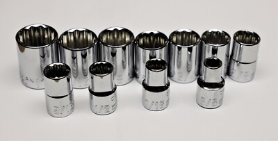 Craftsman 12pt. Stand SAE Inch Socket Set 11pc 1/2in. Drive 1in. to 3/8in. New