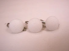 7/16" White Plastic Vintage Formal Shirt Stud set tuxedo wedding prom groom a308