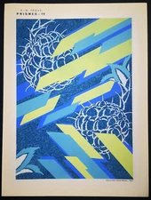 1930,ORIGINAL ÉMILE-ALAIN SÊGUY RARE ART NOUVEAU HANDCOLOR POCHOIR PRISMES U9Q