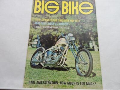 Big Bike April 1971 Triumph Trouble Shooting Electronics Stock VS Chop L14715
