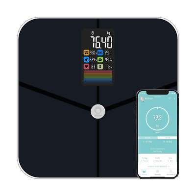 Fitleap Waage mit Körperfett- & Muskelanalyse bis 180kg, mit großen Display & 