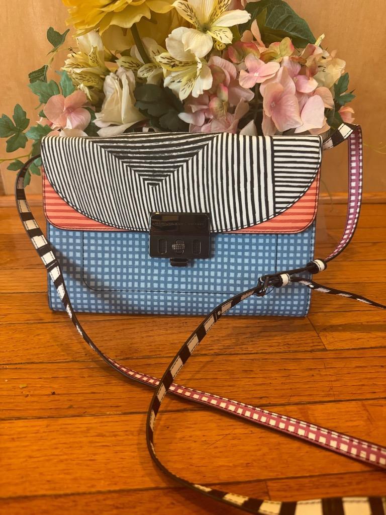 MARC BY MARC JACOBS 'Lip Lock - Optical Stripe' Crossbody Bag