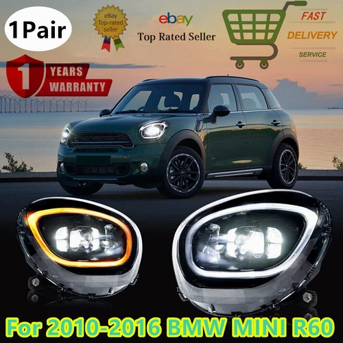 For Mini Cooper Countryman R60 2007-2016 LED Headlights W/Startup DRL Head Lamps - Picture 2 of 22