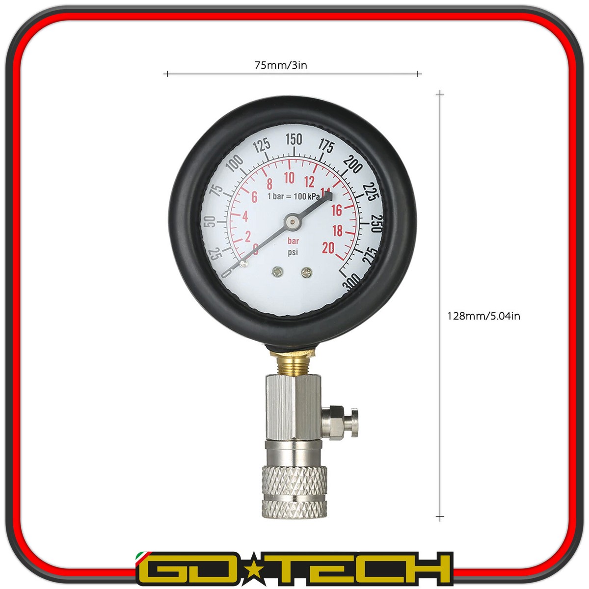 KIT TESTER PRESSIONE DI COMPRESSIONE PER MOTORI MISURATORE AUTO Pistone Cilindri 8022044294315 - Foto 8