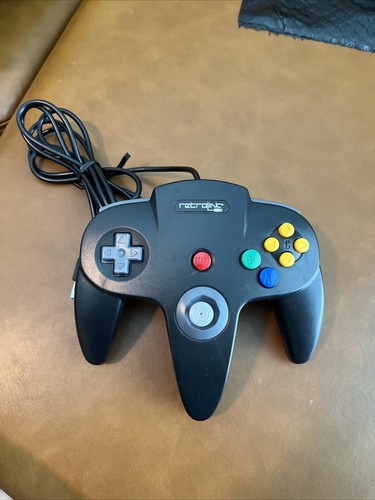 Retrolink Nintendo Wired USB Controller PC & Mac Black Classic N64 Style Tested