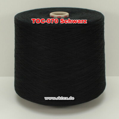 070 Schwarz TVU Ocean  Nm 30/2  Baumwolle Acryl Strickgarn Häkelgarn Garn Kone 