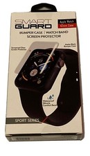 Smart guard bumper case/watch band/screen protector for 42mm Apple Watch Black